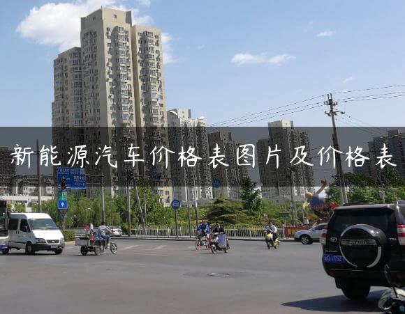 新能源汽车价格表图片及价格表