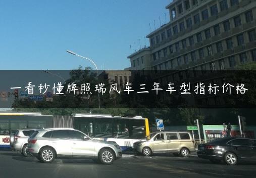 一看秒懂牌照瑞风车三年车型指标价格