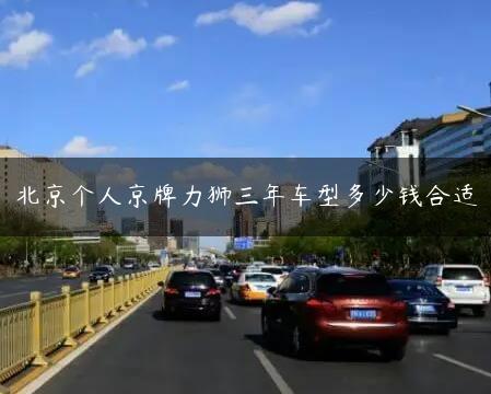 北京个人京牌力狮三年车型多少钱合适