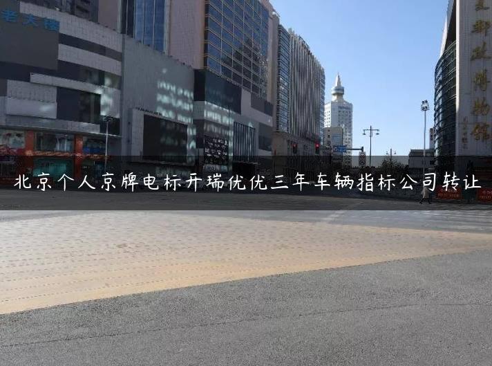 北京个人京牌电标开瑞优优三年车辆指标公司转让