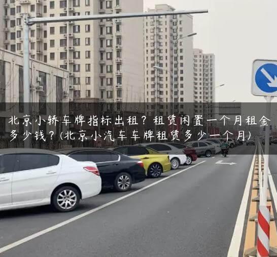 北京小轿车牌指标出租？租赁闲置一个月租金多少钱？(北京小汽车车牌租赁多少一个月)