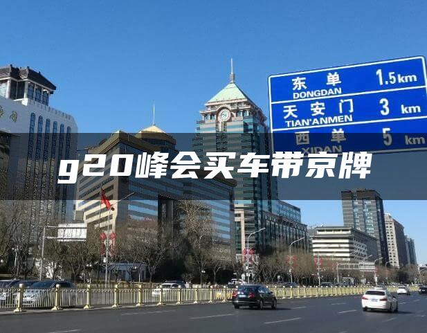 g20峰会买车带京牌