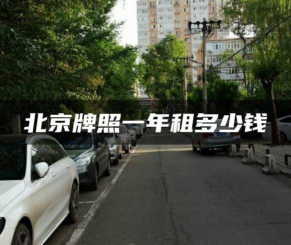 北京牌照一年租多少钱