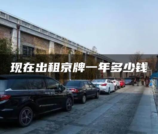 现在出租京牌一年多少钱
