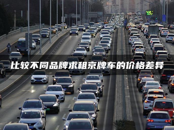 比较不同品牌求租京牌车的价格差异