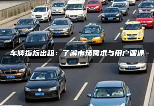 车牌指标出租：了解市场需求与用户画像
