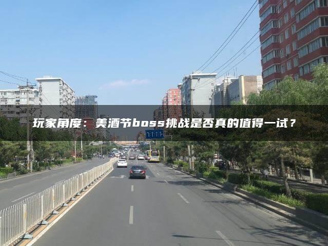 玩家角度：美酒节boss挑战是否真的值得一试？