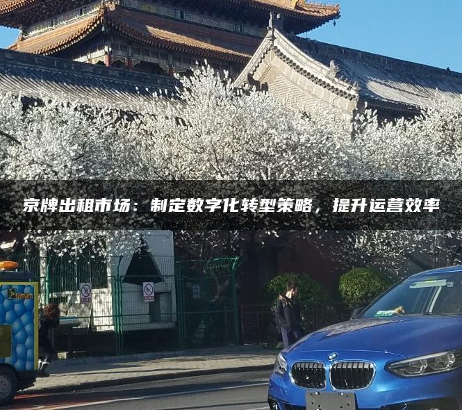 京牌出租市场：制定数字化转型策略，提升运营效率