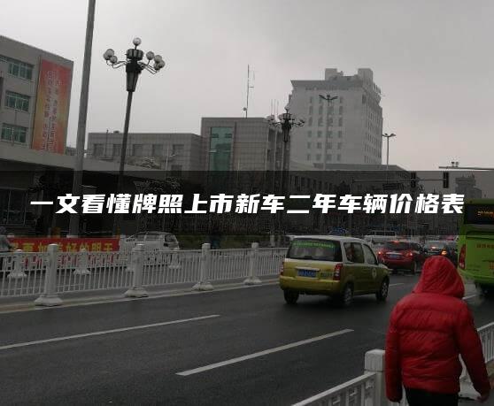 一文看懂牌照上市新车二年车辆价格表