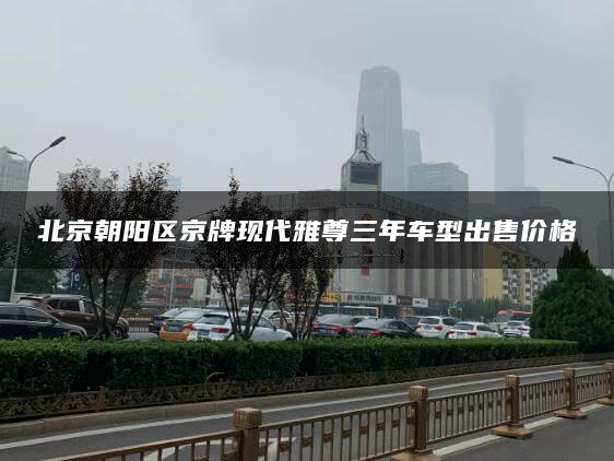 北京朝阳区京牌现代雅尊三年车型出售价格
