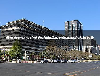 北京朝阳区公户京牌小熊猫车五年车型价格怎么算