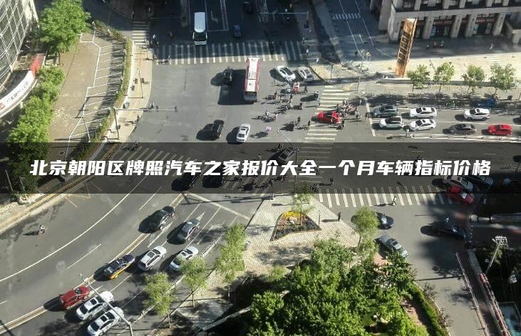 北京朝阳区牌照汽车之家报价大全一个月车辆指标价格