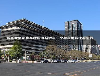解答北京小客车牌照海马轿车一个月车型转让多少钱
