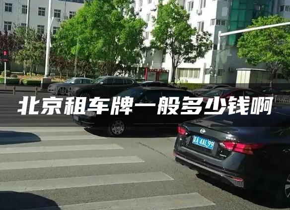 北京租车牌一般多少钱啊
