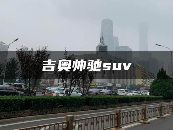 吉奥帅驰suv