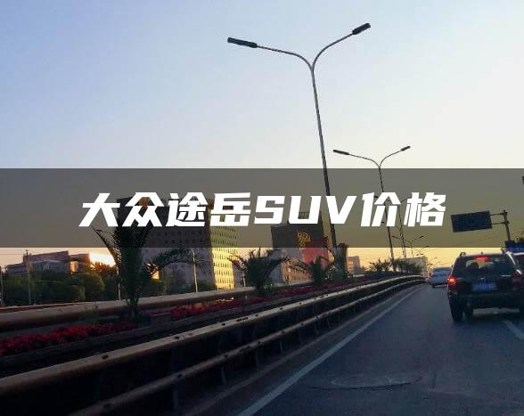 大众途岳SUV价格