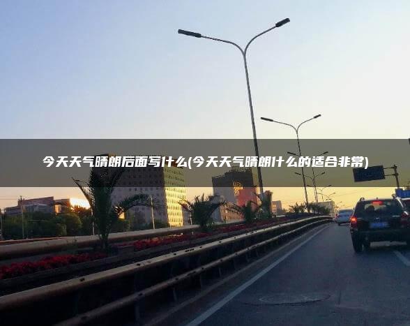 今天天气晴朗后面写什么(今天天气晴朗什么的适合非常)