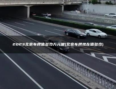 2023北京车牌值多少万元呢(北京车牌现在值多少)