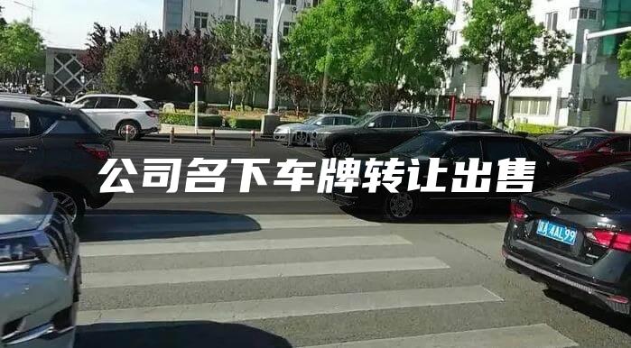 公司名下车牌转让出售