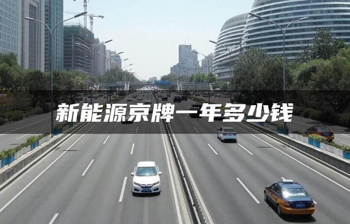 新能源京牌一年多少钱
