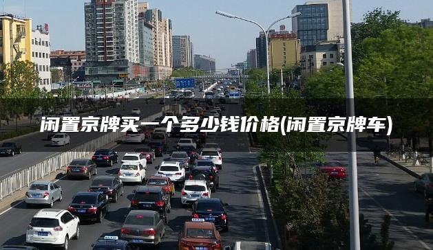闲置京牌买一个多少钱价格(闲置京牌车)