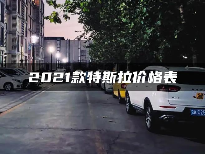 2021款特斯拉价格表
