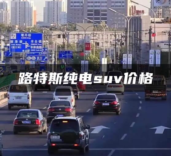 路特斯纯电suv价格