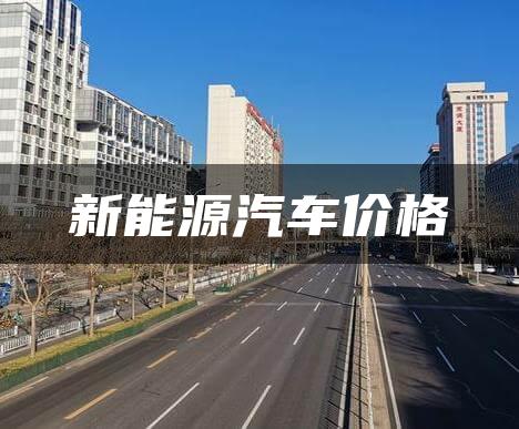 新能源汽车价格