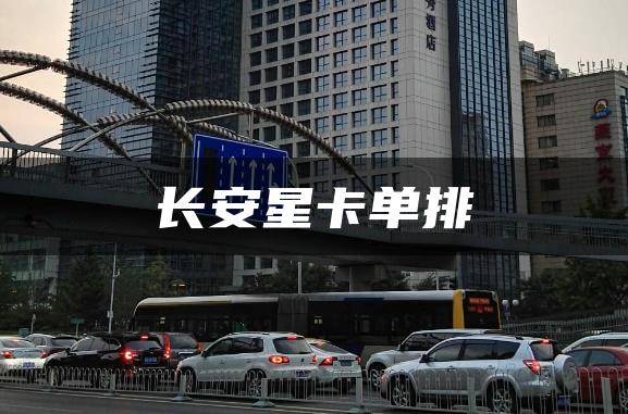 长安星卡单排