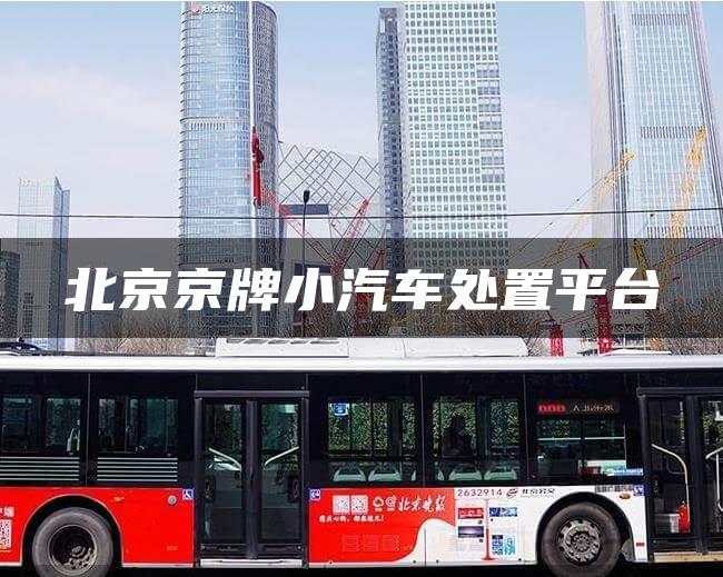 北京京牌小汽车处置平台