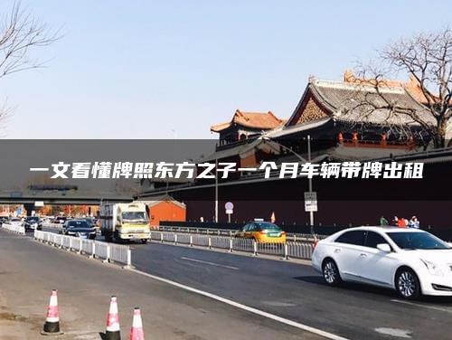 一文看懂牌照东方之子一个月车辆带牌出租