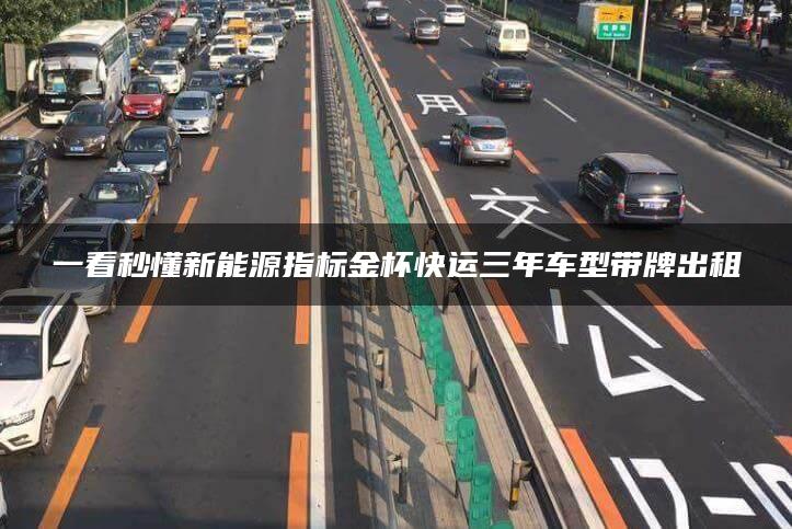 一看秒懂新能源指标金杯快运三年车型带牌出租