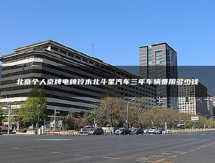 北京个人京牌电牌铃木北斗星汽车三年车辆费用多少钱