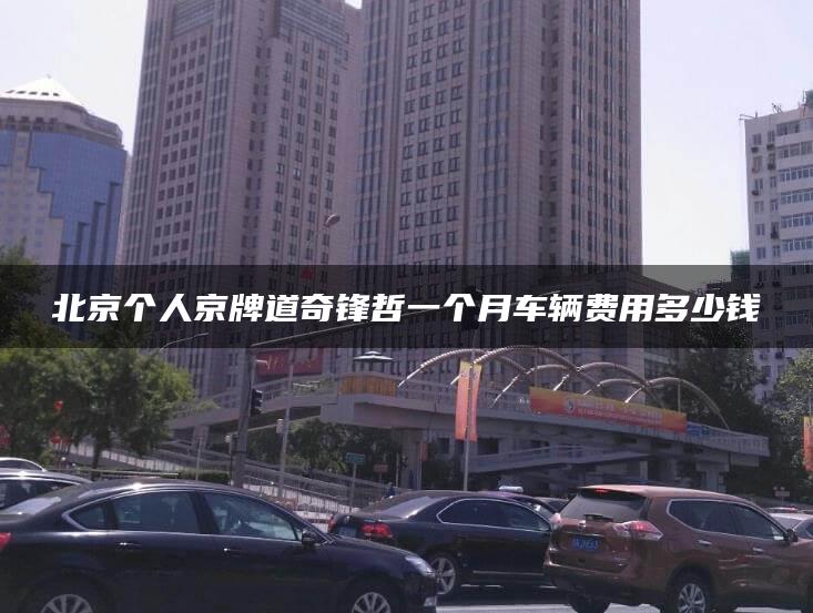北京个人京牌道奇锋哲一个月车辆费用多少钱