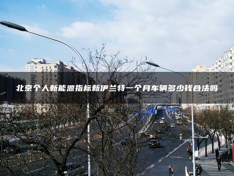 北京个人新能源指标新伊兰特一个月车辆多少钱合法吗