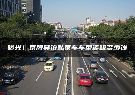 曝光！京牌昊铂私家车车型能租多少钱