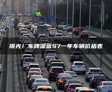 曝光！车牌深蓝S7一年车辆价格表