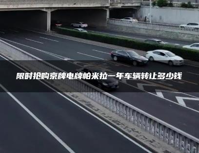 限时抢购京牌电牌帕米拉一年车辆转让多少钱
