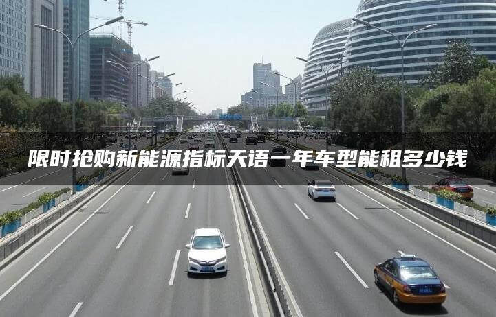 限时抢购新能源指标天语一年车型能租多少钱