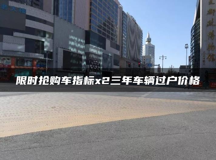 限时抢购车指标x2三年车辆过户价格