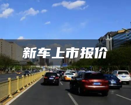 新车上市报价