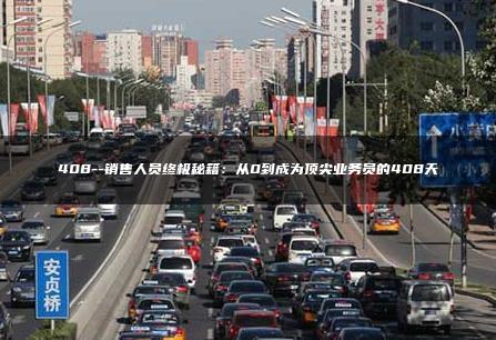 408–销售人员终极秘籍：从0到成为顶尖业务员的408天