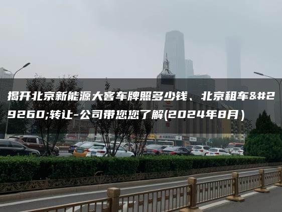 揭开北京新能源大客车牌照多少钱、北京租车牌转让-公司带您您了解(2024年8月）