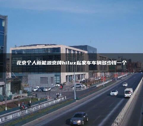 北京个人新能源京牌hilux私家车车辆多少钱一个